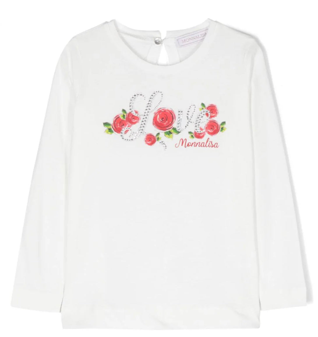 MONNALISA Baby Roses Top