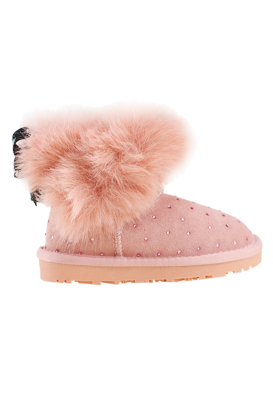MONNALISA Pink Diamante Boots