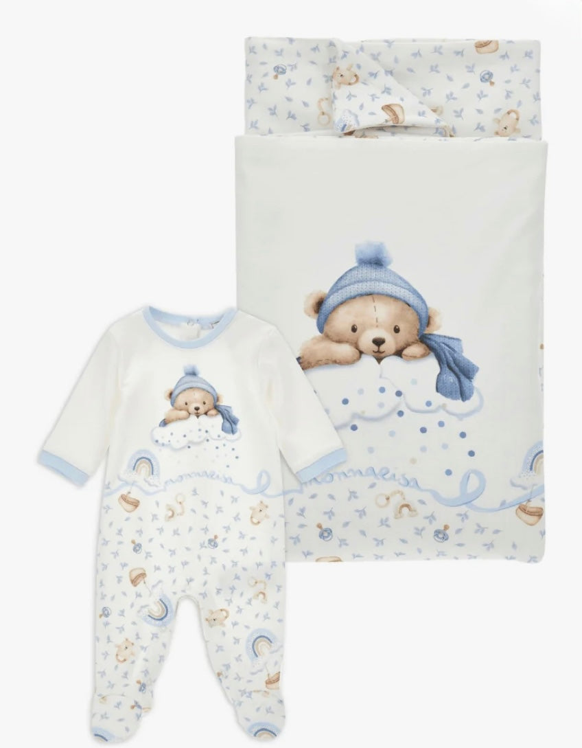 MONNALISA Baby Grow and Blanket Set