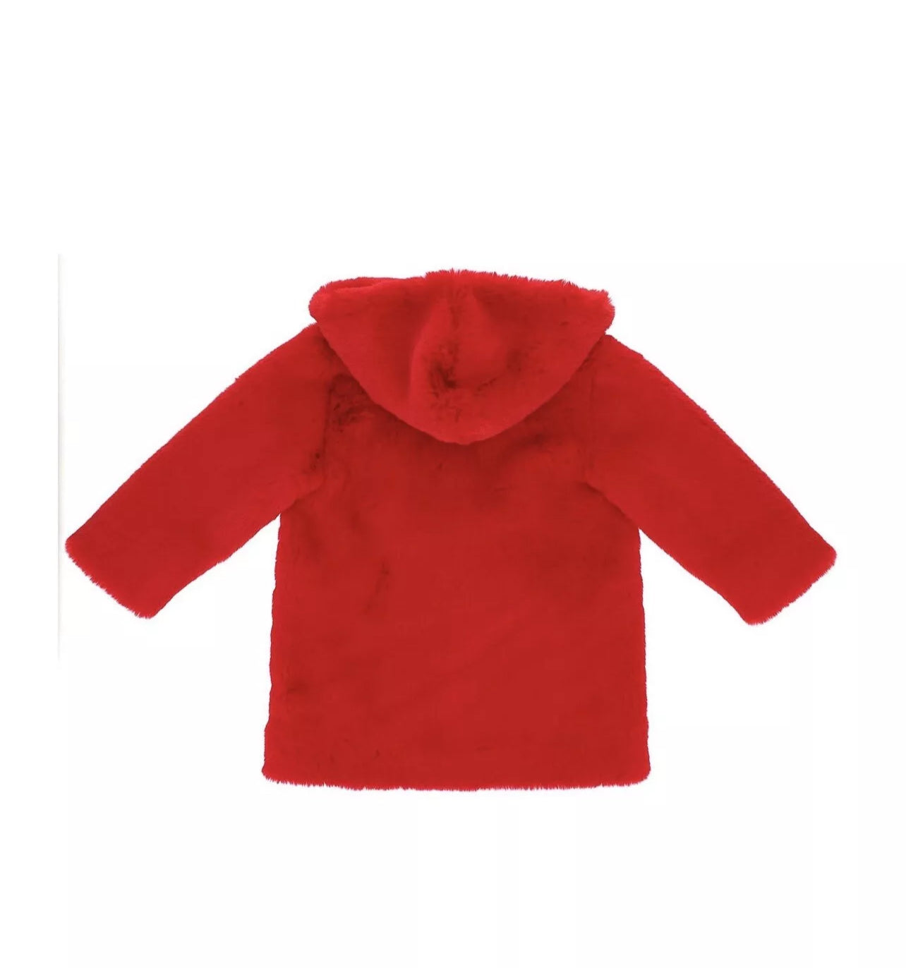 Monnalisa Red Faux Fur Coat