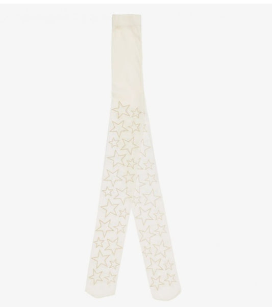 MONNALISA Cream Star Tights