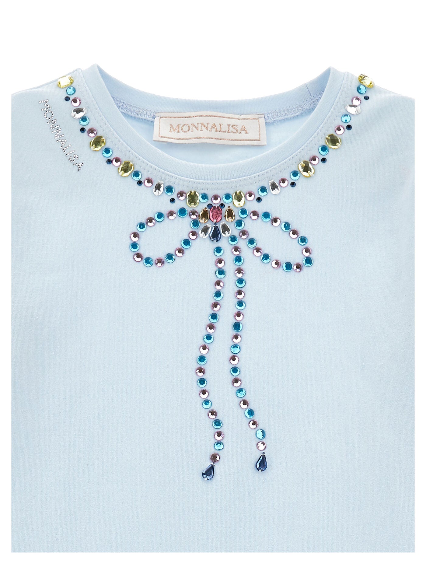 MONNALISA Jewels Blue Top and Skirt