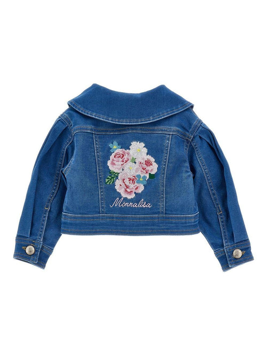Monnalisa Floral Denim Jacket
