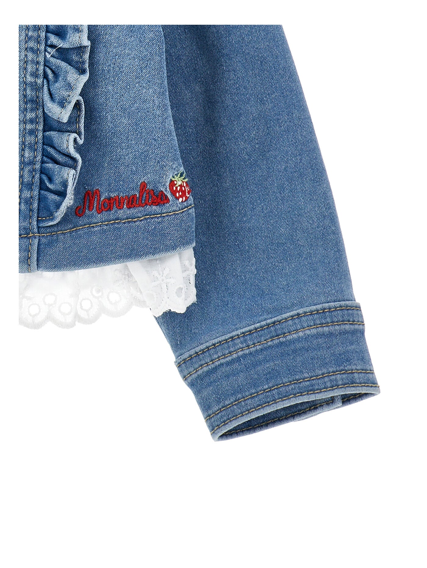 Monnalisa Strawberry Denim Jacket