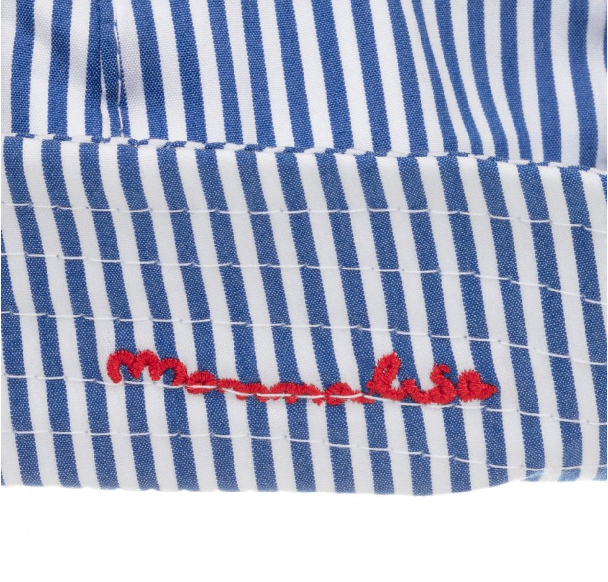 Monnalisa Boys Blue Stripped Cotton Hat