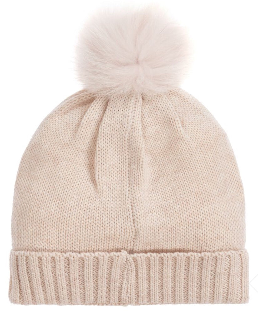 Monnalisa Wool Blend Beige Hat