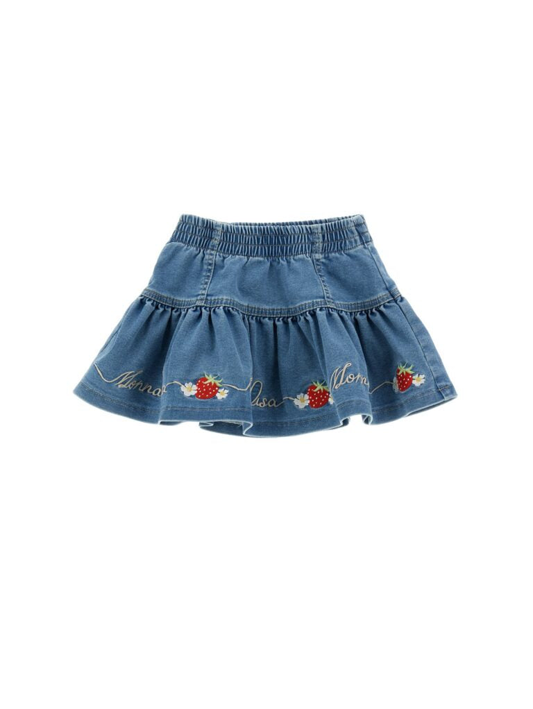 Monnalisa Winnie the Pooh Denim Skirt and Top Set