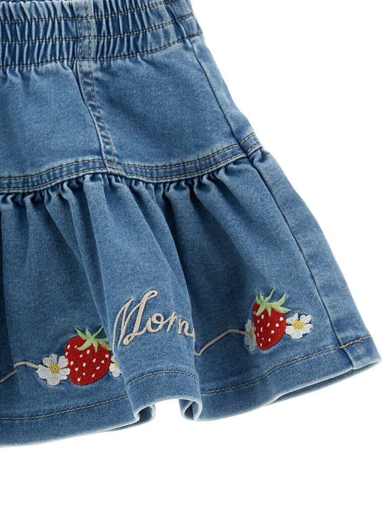 Monnalisa Winnie the Pooh Denim Skirt and Top Set