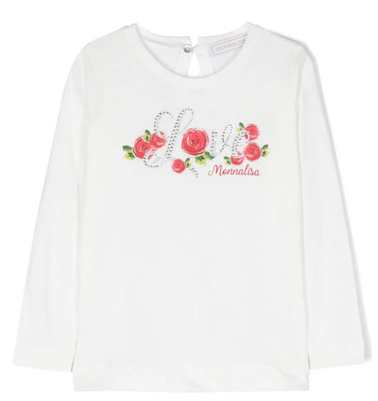 MONNALISA Baby Roses Top