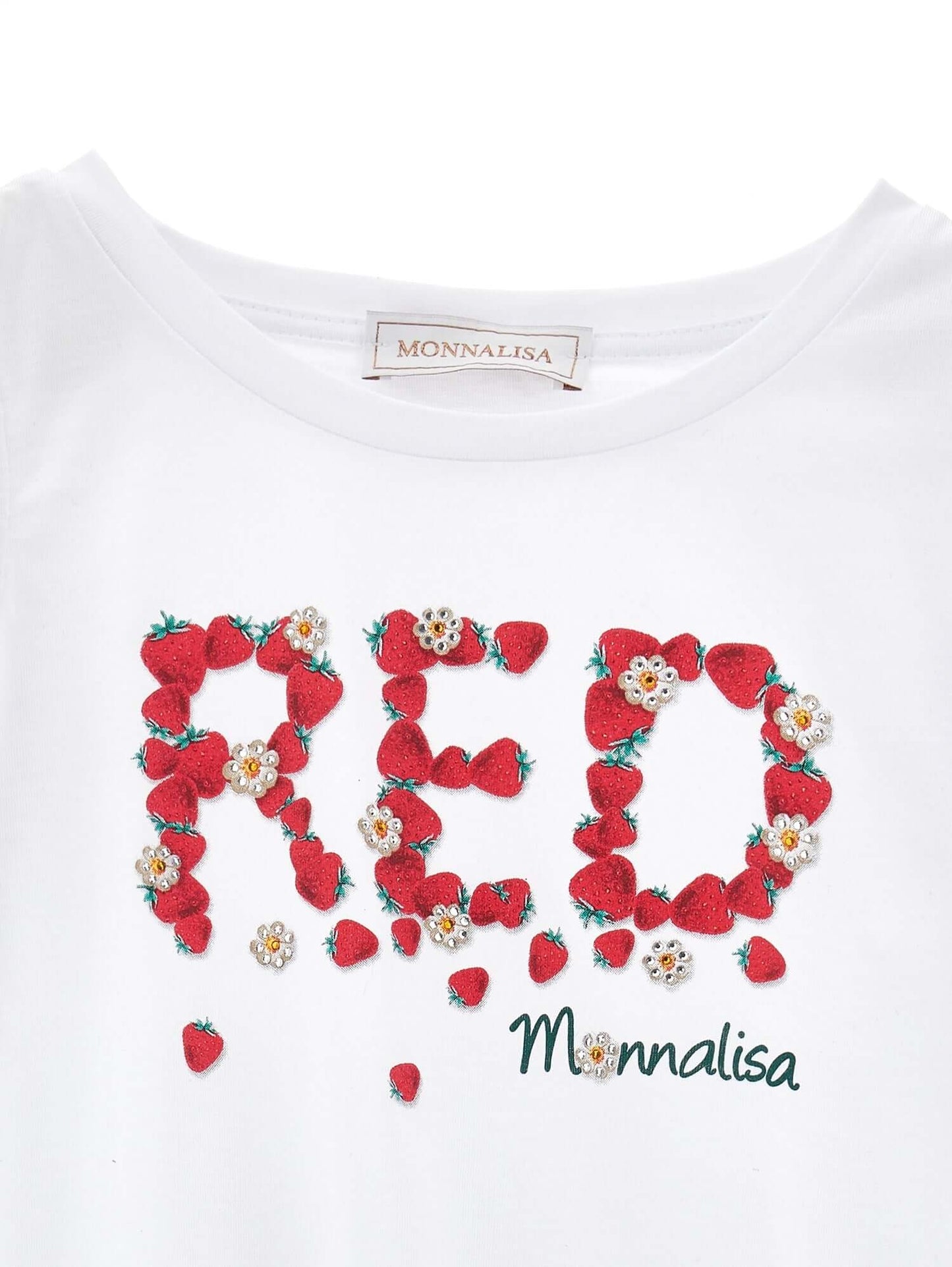 MONNALISA Strawberry Tunic Top and Leggings Set