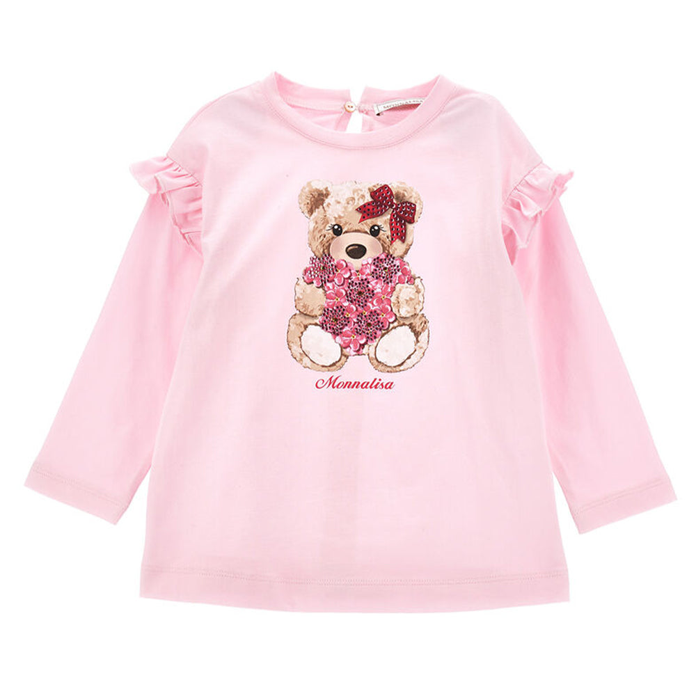 MONNALISA Pink Teddy Tunic Top