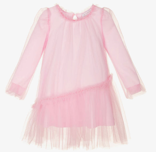 MONNALISA Pink Tulle Dress