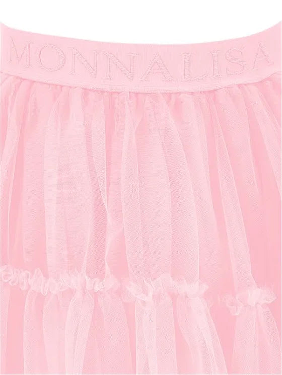 MONNALISA Tulle Pink Skirt and Top