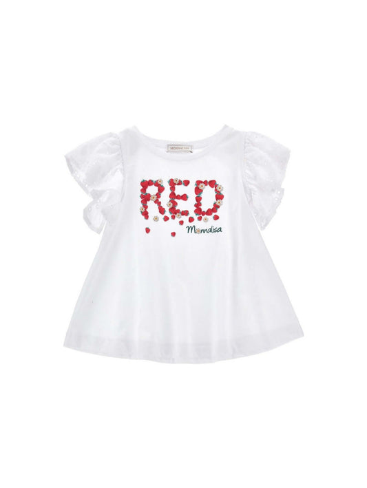 MONNALISA Strawberry Tunic Top and Leggings Set