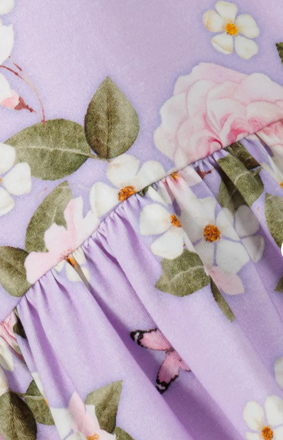Monnalisa Lilac Floral Dress
