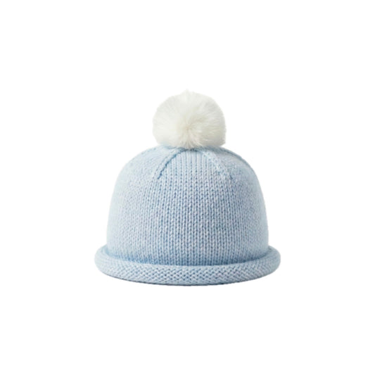 Baby Blue Pom Hat