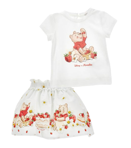 Monnalisa Winnie the Pooh Skirt and Top Set