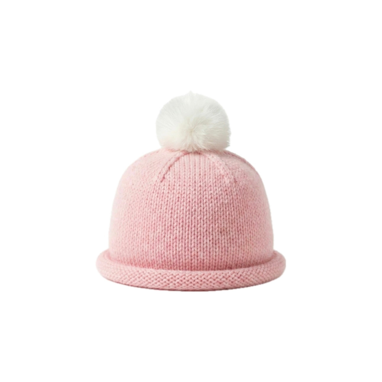 Baby Pink Pom Hat