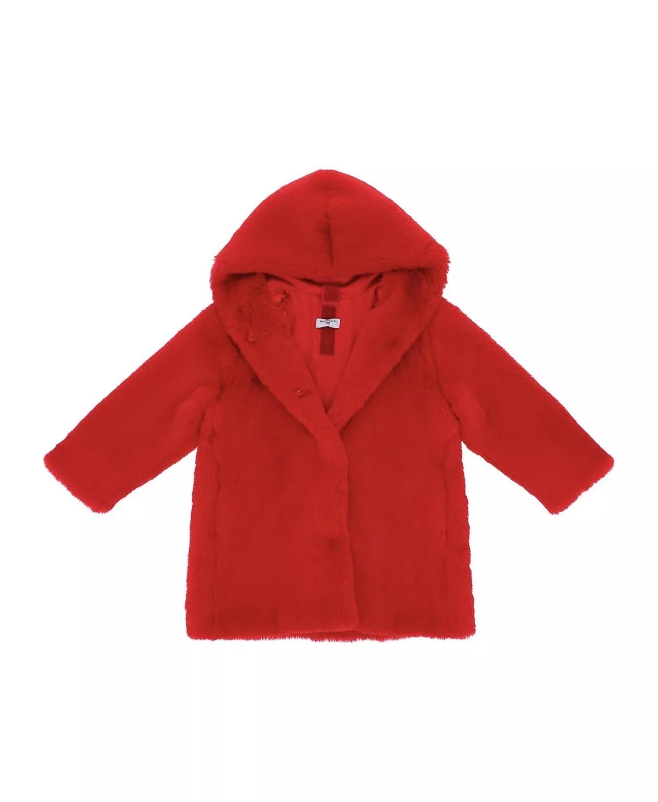 Monnalisa Red Faux Fur Coat