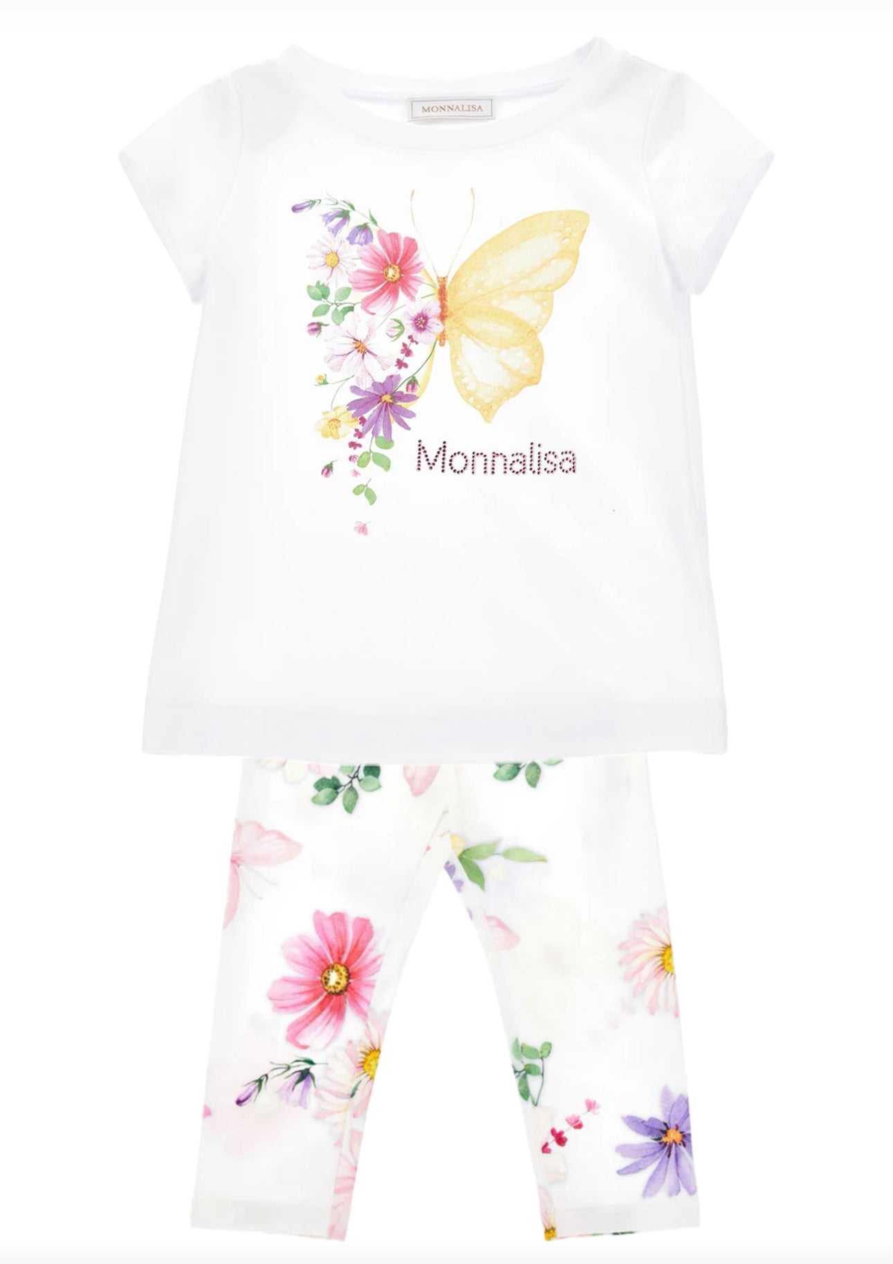 Monnalisa Floral Top and Leggings Set