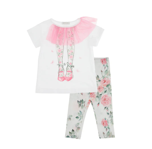 Monnalisa Top and Leggings Set