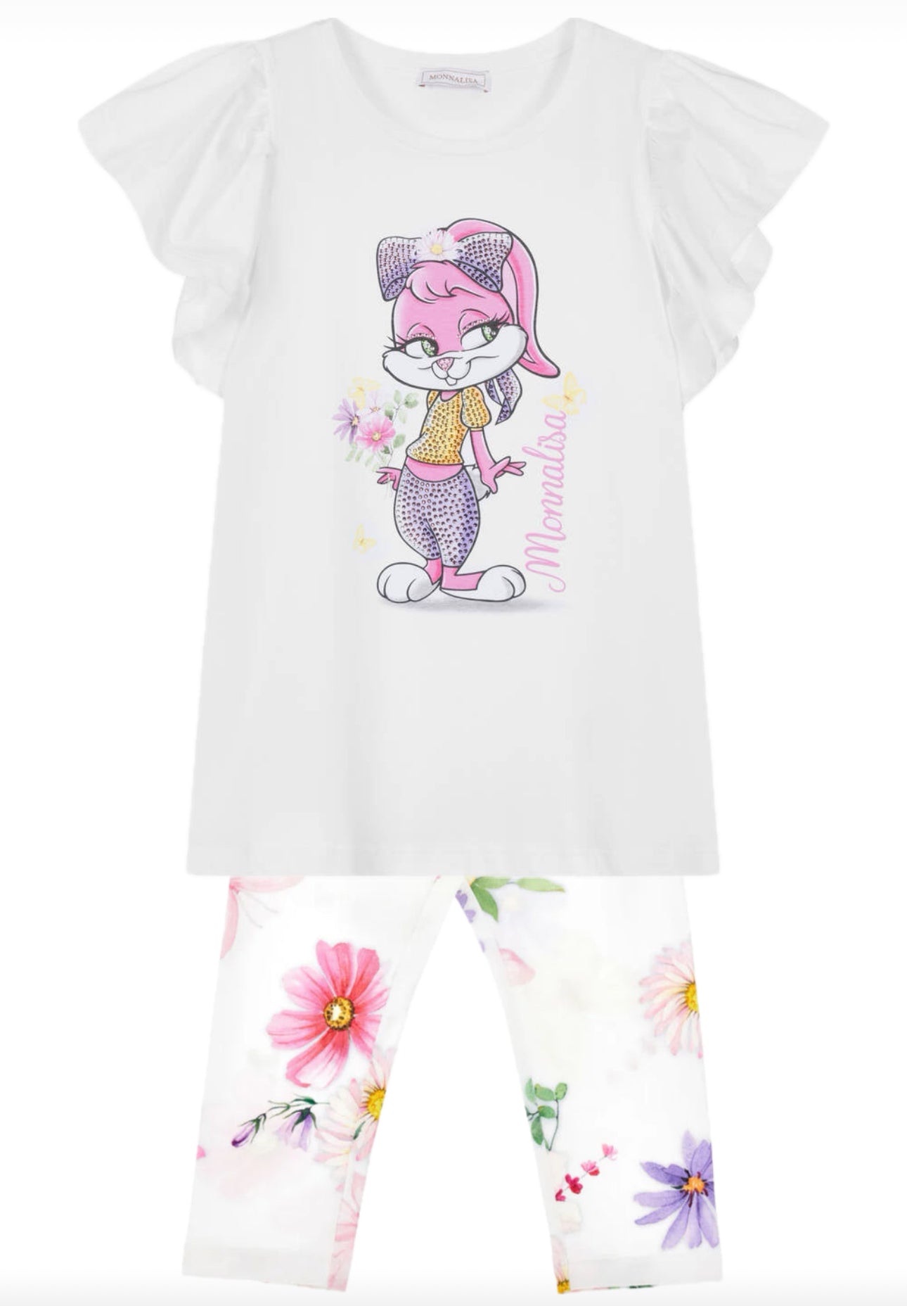 Monnalisa Floral Top and Leggings Set