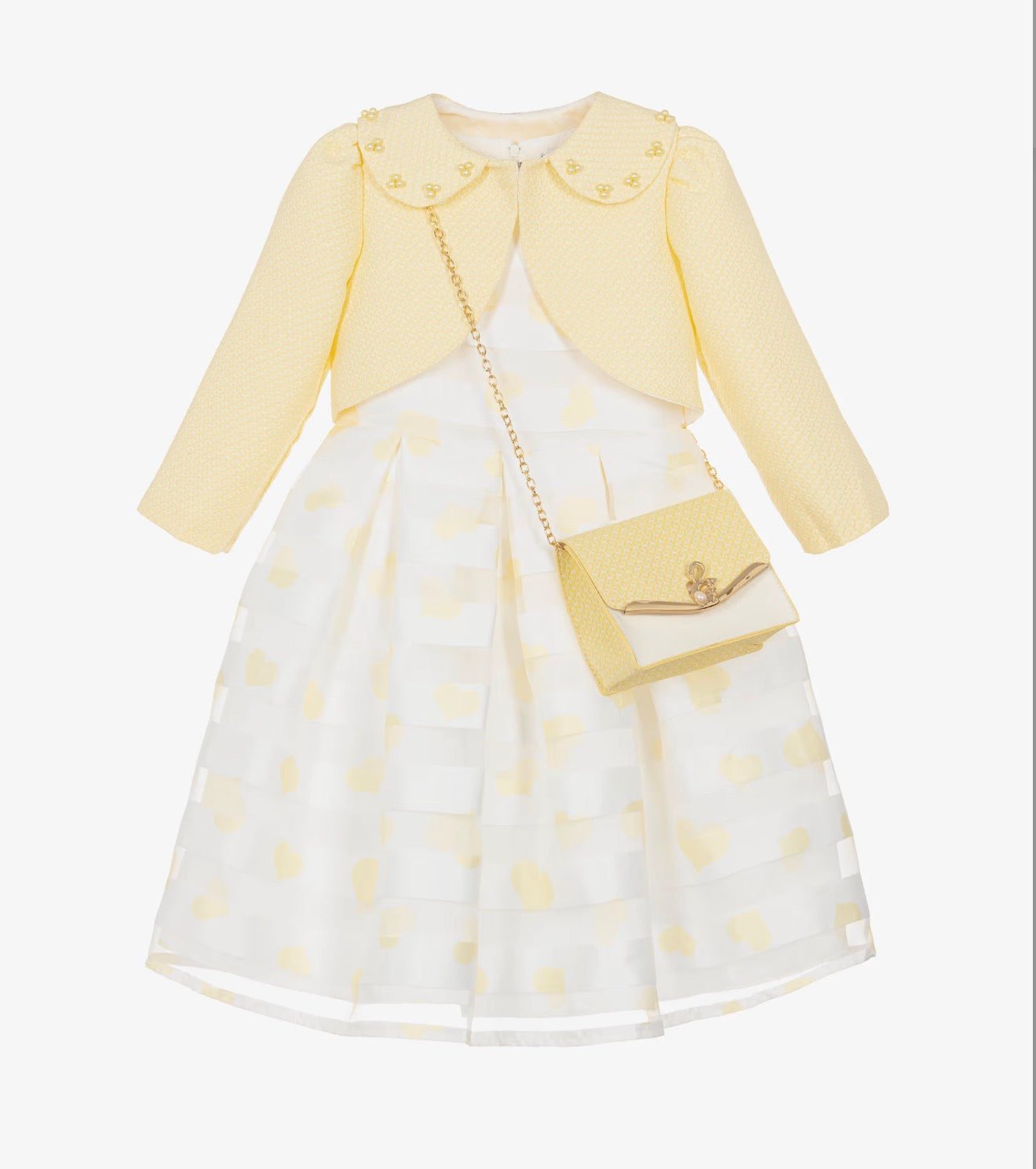 Beau Kid Yellow 3 Piece Dress Set