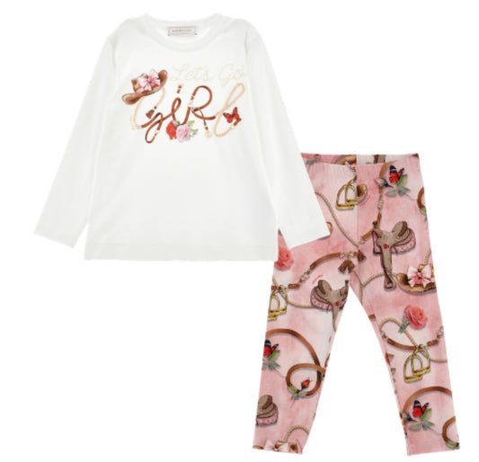 Monnalisa Equestrian Leggings Set