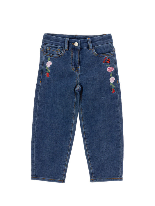 Monnalisa Equestrian Floral Jeans