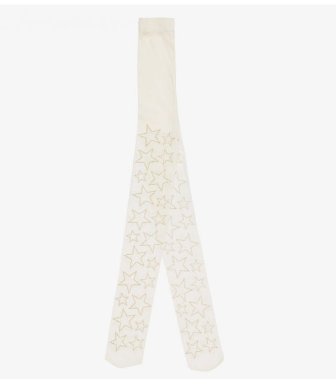 MONNALISA Cream Star Tights