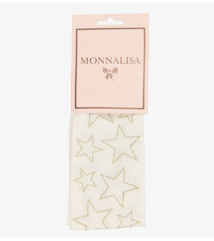 MONNALISA Cream Star Tights