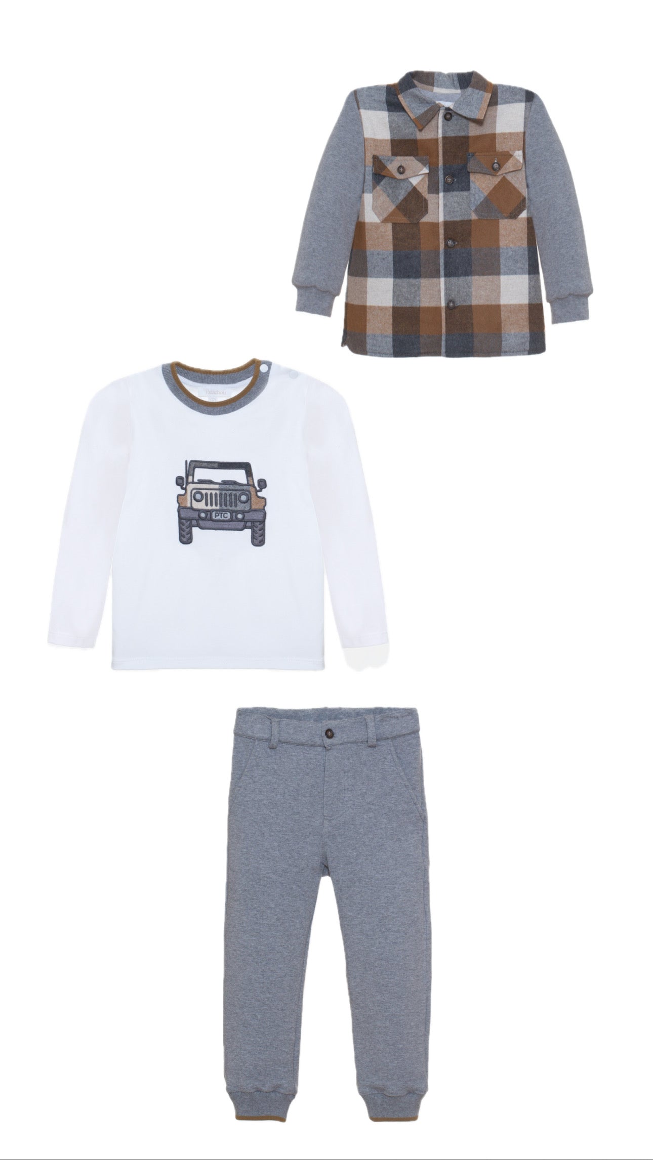 PATACHOU Boys Grey 3 Piece Set