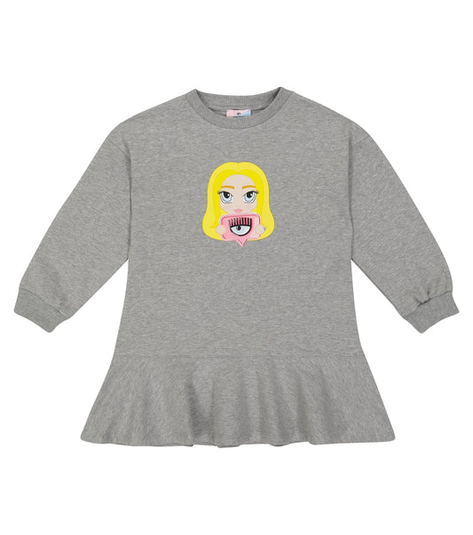 Chiara Ferragni Grey Sweater Dress