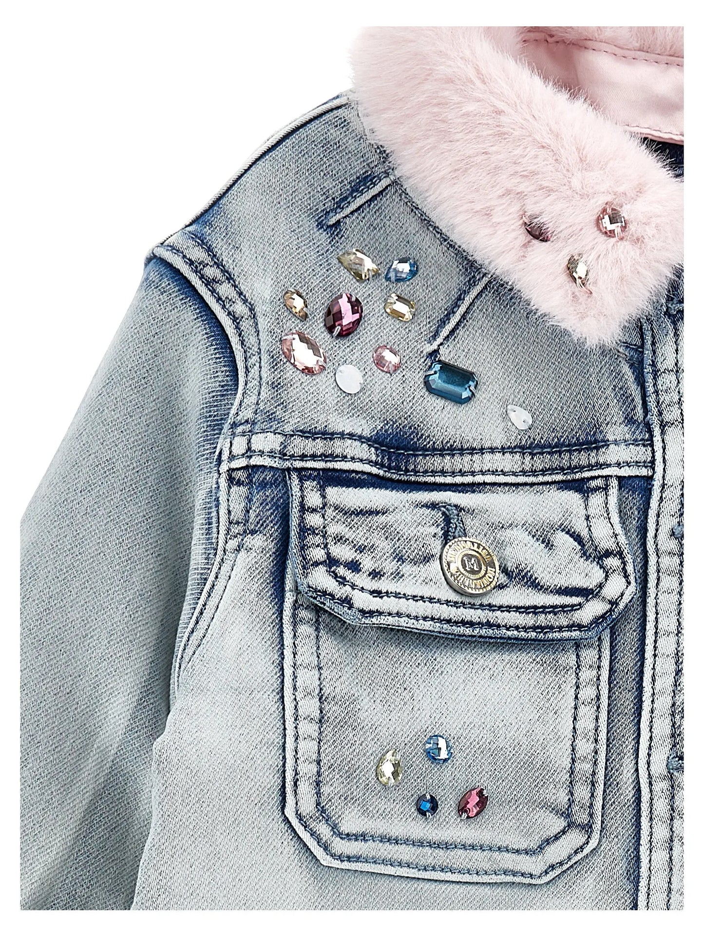 MONNALISA Stitch Denim Jacket