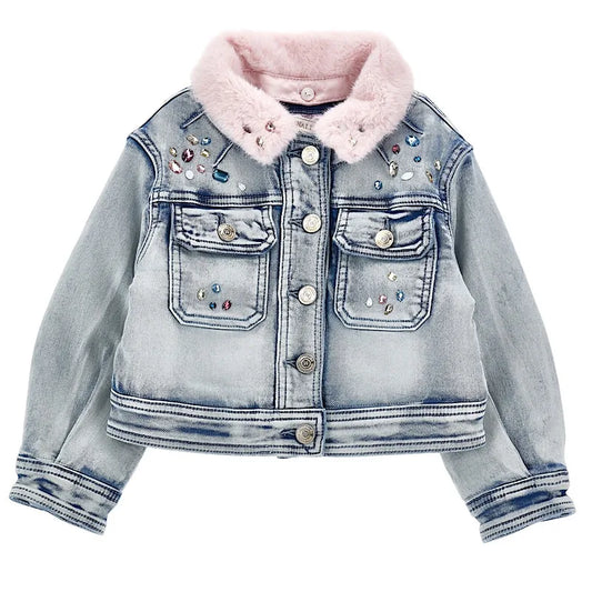 MONNALISA Stitch Denim Jacket