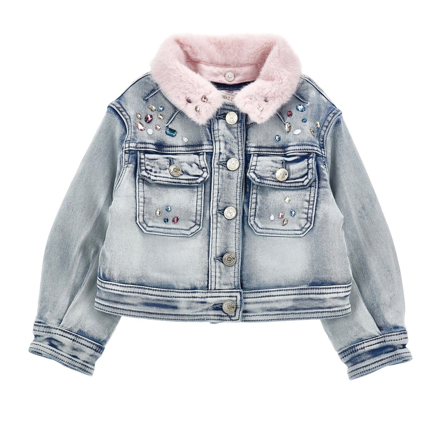 MONNALISA Jewels Denim Jacket