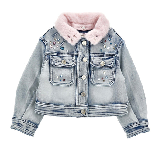 MONNALISA Jewels Denim Jacket