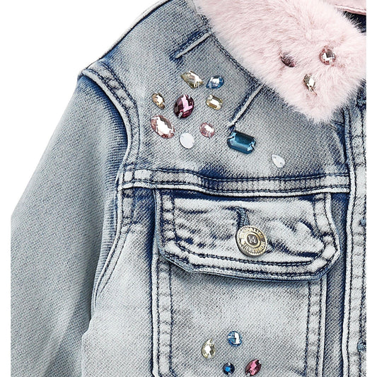 MONNALISA Jewels Denim Jacket
