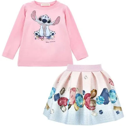 MONNALISA Stitch Skirt Set