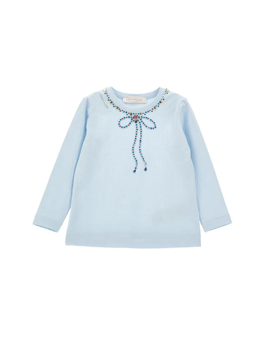 MONNALISA Jewels Blue Top and Skirt