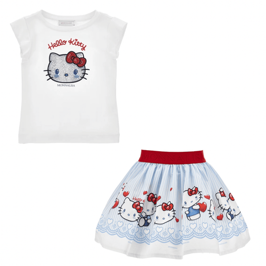 Monnalisa Hello Kitty Skirt and Top Set