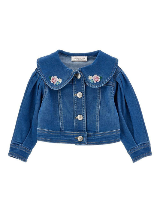 Monnalisa Floral Denim Jacket