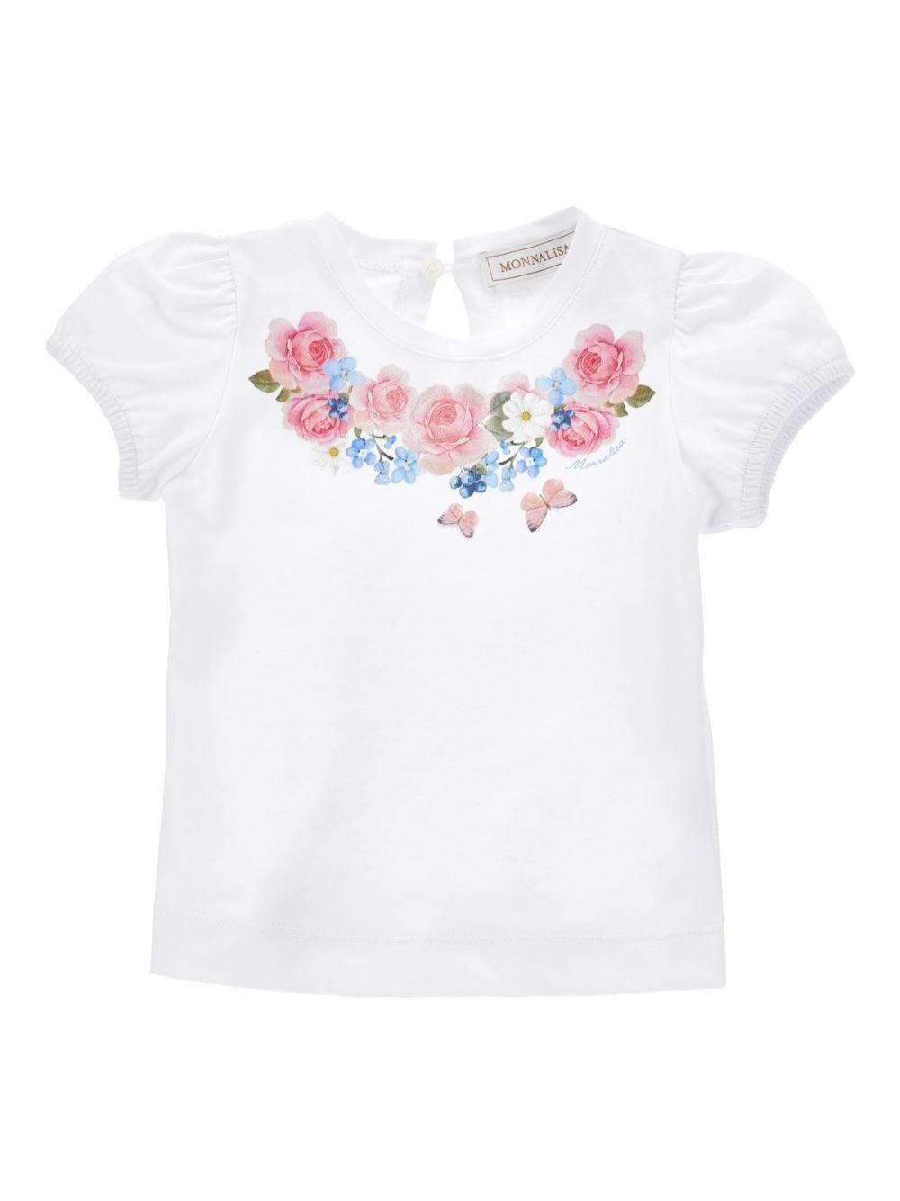 Monnalisa Floral Denim Dress Set