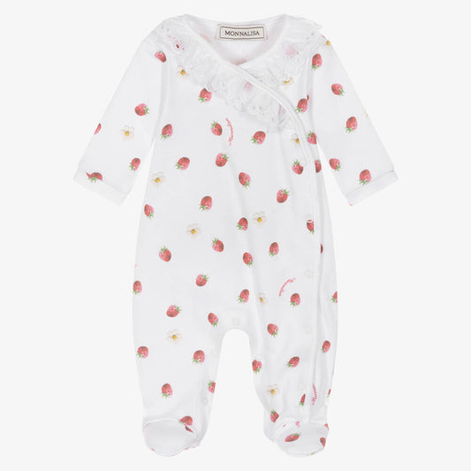 Monnalisa Strawberry Baby Grow