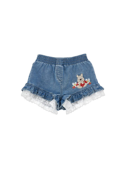 Monnalisa Winnie the Pooh Denim Shorts and Tshirt Set