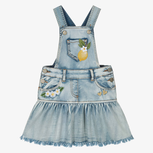 Monnalisa Lemon Denim Dress