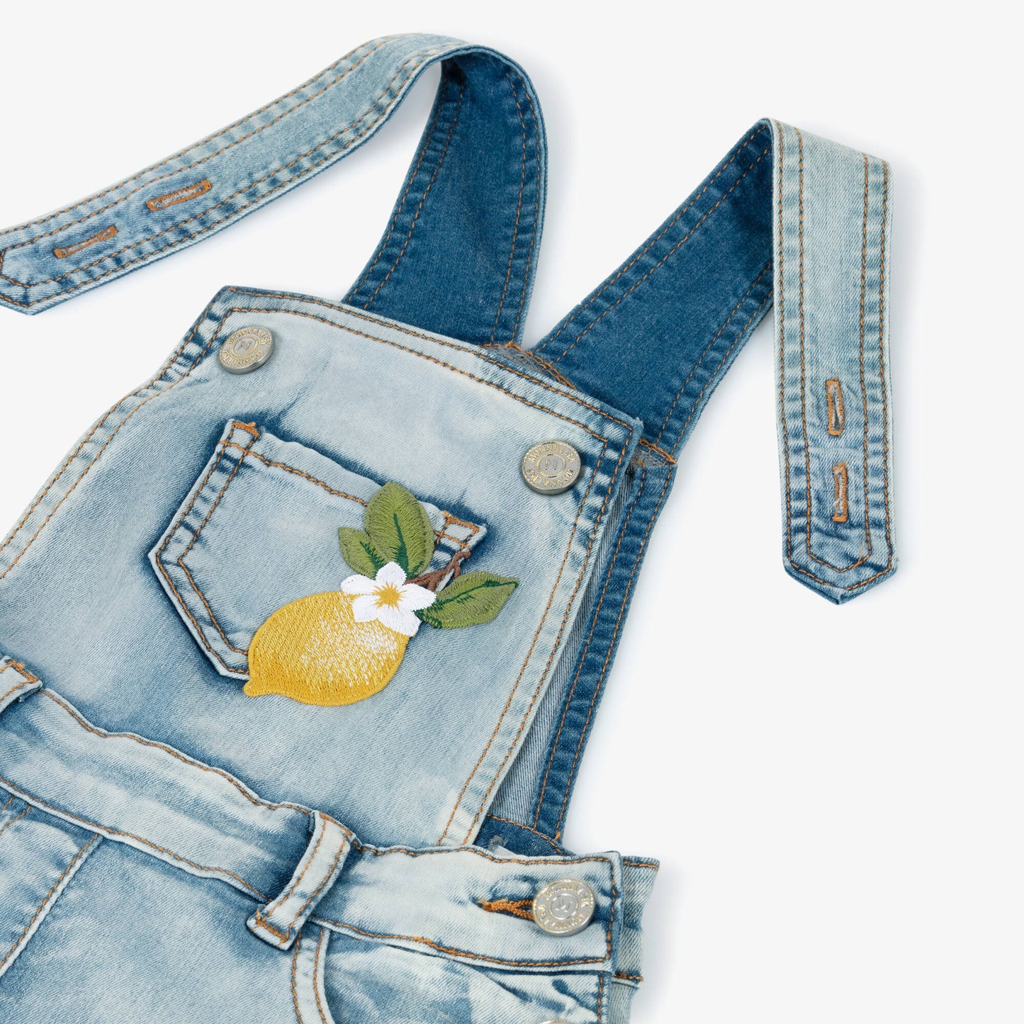 Monnalisa Lemon Denim Dress