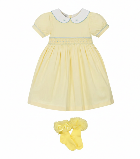 Beau Kid Yellow Smock Dress and Socks