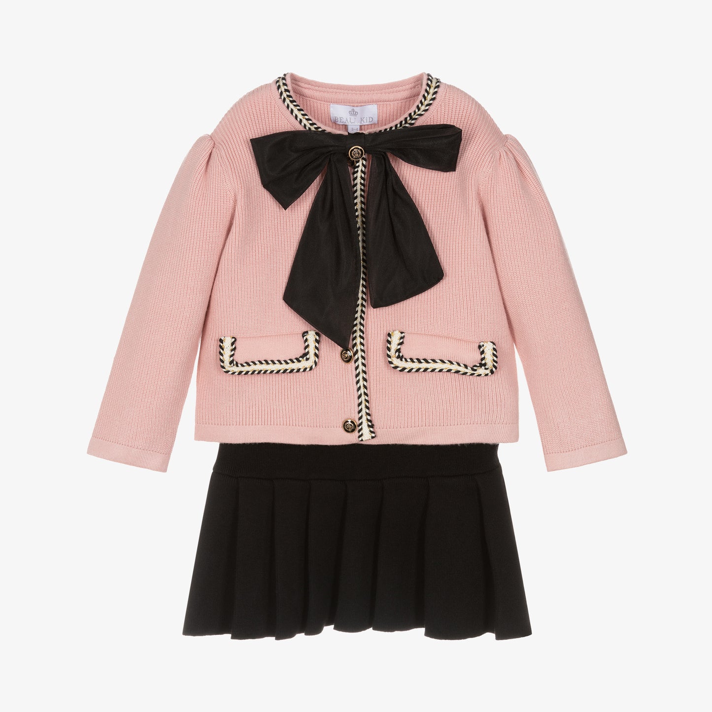 Beau Kid Pink Skirt Set