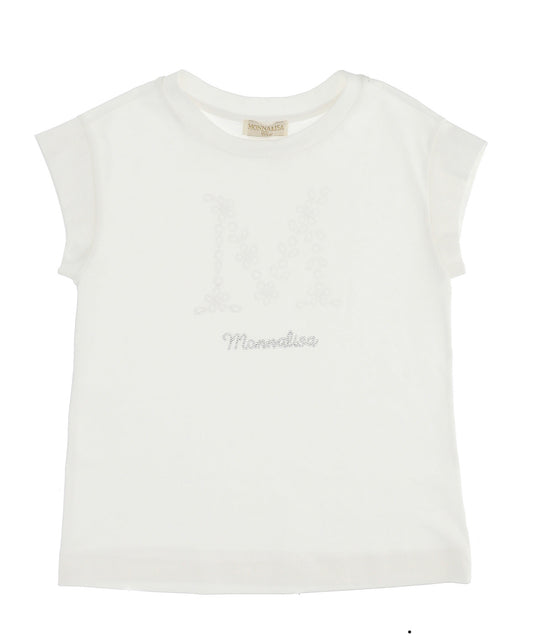 MONNALISA White Cotton Top